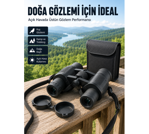 Taşıma Çantalı Profesyonel Dürbün Doğa Kamp ve Açık Hava Kullanımına Uygun
