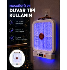 Şarjlı UV Işıklı Sinek Öldürücü Cihaz Beyaz Elektrikli Sivrisinek Yok Edici
