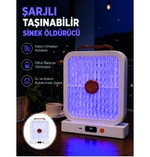 Taşınabilir Şarjlı Sivrisinek Öldürücü 365NM UV Işıklı Beyaz Model