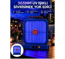 Şarjlı UV Işıklı Sinek Öldürücü Cihaz Mavi Elektrikli Sivrisinek Yok Edici