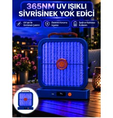 Şarjlı UV Işıklı Sinek Öldürücü Cihaz Mavi Elektrikli Sivrisinek Yok Edici
