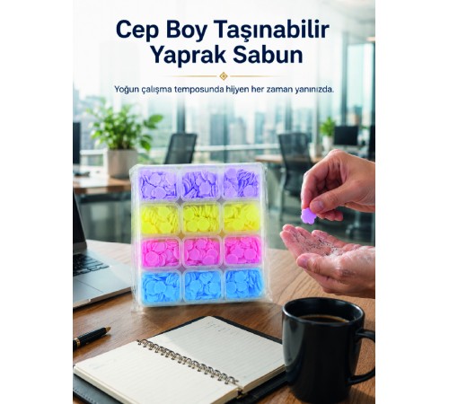24 Adet Yaprak Sabun ile Pratik Hijyen