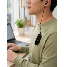 Klipsli Tek Kulaklıklı Kablosuz Bluetooth Kulaklık Dijital Ekranlı Taşınabilir Model