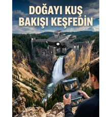 GPS Konumlandırmalı Çift Kameralı Drone Canlı Görüntü Aktarımlı