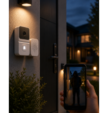 WiFi Akıllı Kapı Zili Gece Görüşlü Kameralı Kablosuz Güvenlik Sistemi