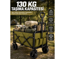 Kamp, Piknik, Plaj ve Alışveriş İçin Çok Amaçlı Katlanabilir Wagon