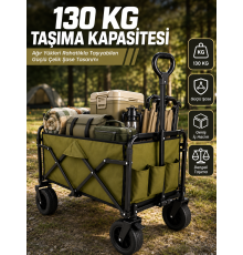 Kamp, Piknik, Plaj ve Alışveriş İçin Çok Amaçlı Katlanabilir Wagon