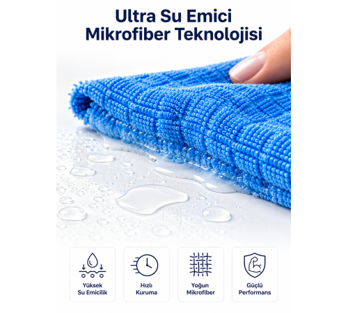 40x40 Mikrofiber Temizlik Bezi İz Bırakmayan Cam Ayna Mobilya Mutfak Temizlik Bezi