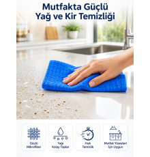 Ultra Emici Mikrofiber Bez Cam Ayna Mutfak Banyo Araç Temizlik Bezi 40x40 cm
