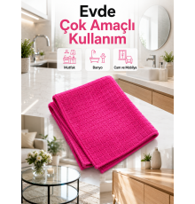 Mikrofiber Temizlik Bezi 40x40 cm Pembe İz Bırakmayan Çok Amaçlı Temizlik Bezi