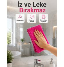 Yüksek Su Emici Mikrofiber Temizlik Bezi Cam, Mutfak ve Banyo Temizliği