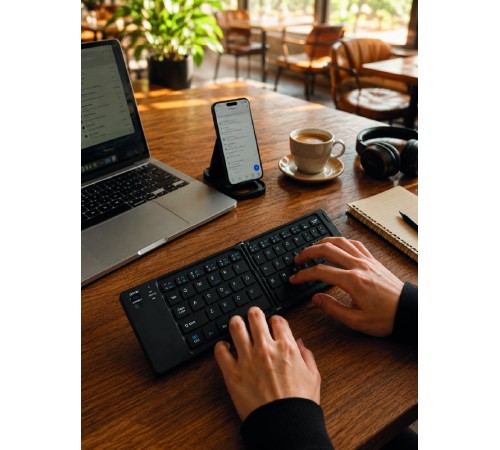 Kablosuz Katlanabilir Bluetooth Klavye Telefon Tablet Bilgisayar Uyumlu
