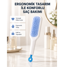 Pratik Mekanizmalı Saç Tarağı – Kendi Kendini Temizler, Taşınabilir