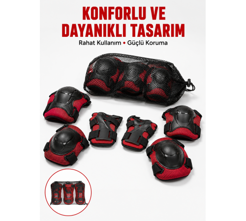 Kaykay Paten Scooter Bisiklet Koruyucu Ekipman Seti Darbe Emici Koruma