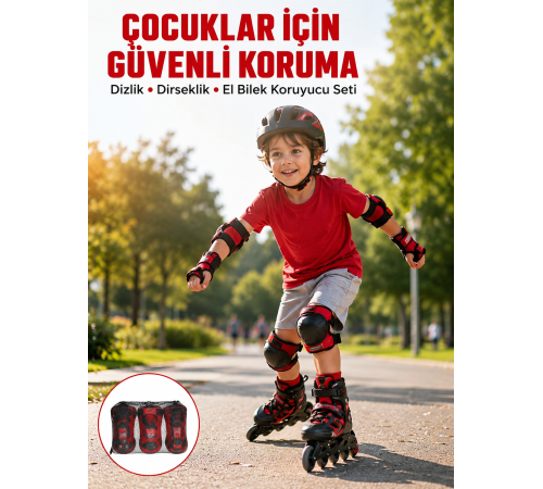 Koruyucu Seti Dizlik Dirseklik Bileklik Nefes Alabilir Koruma Ekipmanı