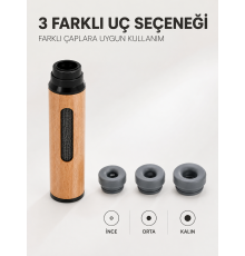 Taşınabilir Küllük İnce Orta Kalın 3 Farklı Uçlu Mini Küllük