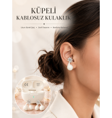 Bluetooth Bağlantılı Küpeli Kablosuz Kulaklık Uzun Pil Ömrü