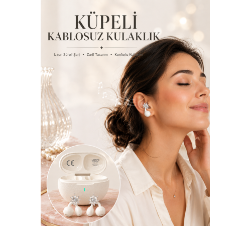 Küpeli Kablosuz Kulaklık Yeni Nesil Bluetooth Teknolojisi