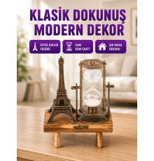 Masa Üstü Ahşap Kum Saati – Dekoratif, Dayanıklı ve Şık