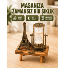 Ev, Ofis ve Kafeler İçin Retro Ahşap Kum Saati Dekorasyonu