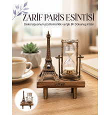Paris Eyfel Kulesi Hediyelik Eyfel Retro Kum Saati Dekoratif Eşya Yeni Nesil