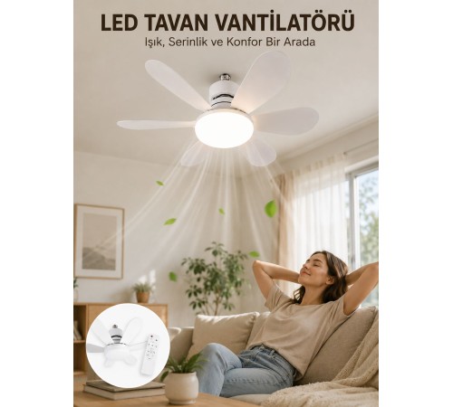 Işıklı Tavan Vantilatörü