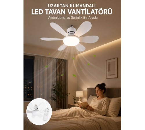 Işıklı Tavan Vantilatörü