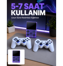 3.5 İnç IPS Ekranlı Çift Kablosuz Kollu Taşınabilir Retro Oyun Konsolu