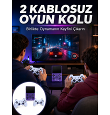 HDMI TV Bağlantılı Kablosuz Kollu Taşınabilir Oyun Konsolu