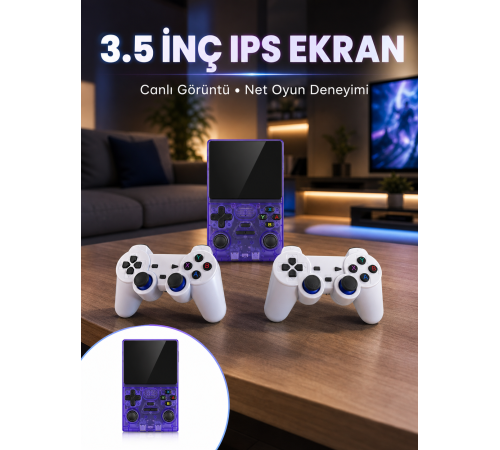 Taşınabilir Oyun Konsolu Çift Destekli HDMI Çıkışlı