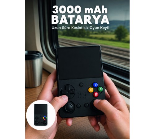 Retro Taşınabilir Oyun Konsolu 3.5 İnç IPS Ekran 26 Emülatör Destekli 64GB El Tipi Oyun Cihazı