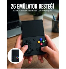 LCD Retro Oyun Konsolu TV Bağlantı Destekli Çift Analog Joystick El Tipi Konsol