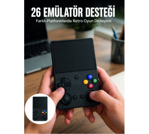 LCD Retro Oyun Konsolu TV Bağlantı Destekli Çift Analog Joystick El Tipi Konsol