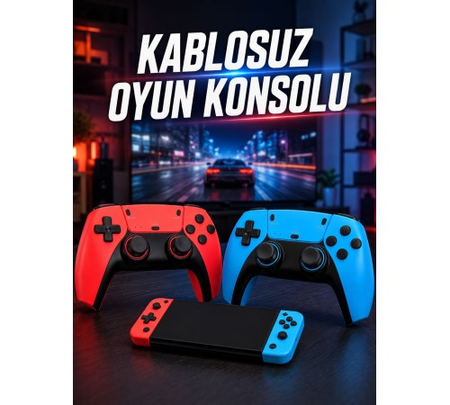 Kablosuz Oyun Konsolu HDMI Çıkışlı Çift Kontrolcülü Retro Oyun Seti
