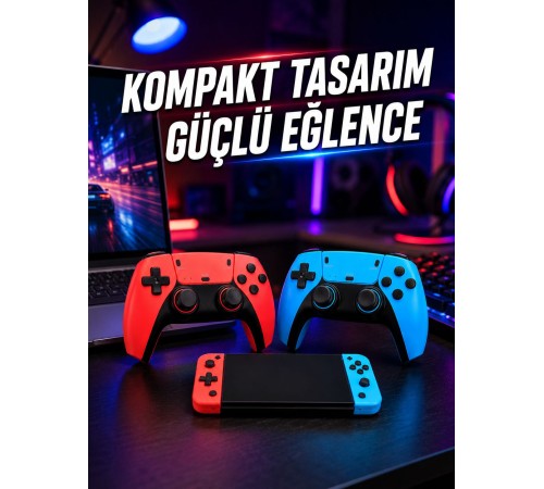 Kablosuz Retro Oyun Konsolu HDMI TV Bağlantılı Çift Gamepad Seti