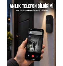 HD Kameralı Akıllı Kapı Zili | Çift Yönlü Sesli Wi-Fi Görüntülü Kapı Zili