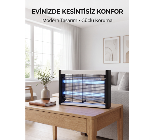 Elektrikli UV Sinek Öldürücü Lamba Çift Işıklı Güçlü Koruma