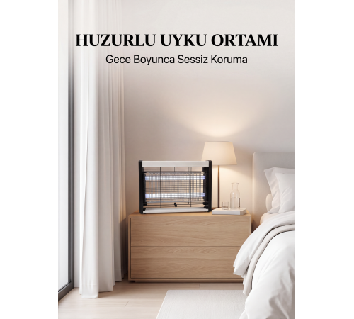 UV Işıklı Elektrikli Sinek Öldürücü Sessiz ve Etkili Kullanım