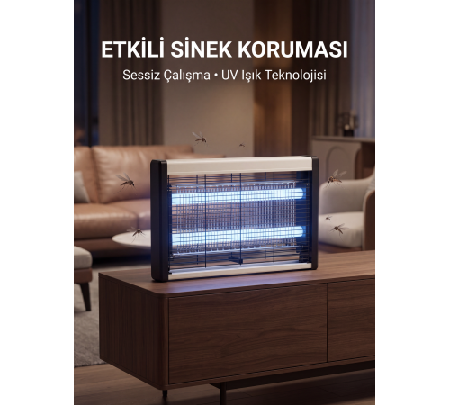 UV Işıklı Sinek Öldürücü Lamba Sessiz Çalışır