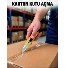 Profesyonel 5’li Metal Falçata Seti Çelik Gövdeli Maket Bıçağı Koli ve Karton Kesici