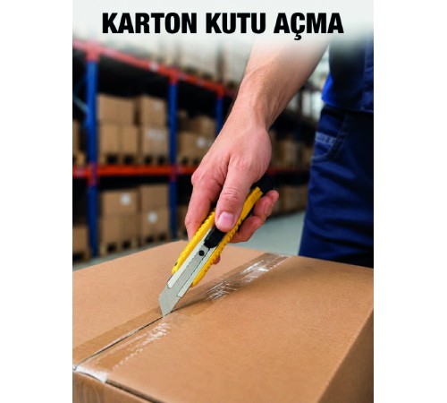 Profesyonel 5’li Metal Falçata Seti Çelik Gövdeli Maket Bıçağı Koli ve Karton Kesici