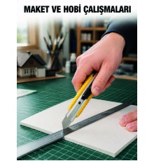 5 Adet Metal Falçata Seti Ergonomik Saplı Çelik Maket Bıçağı Koli Ambalaj PVC Kesici
