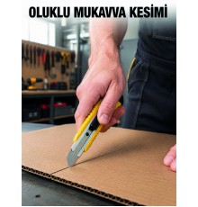 Metal Gövdeli 5’li Falçata Seti Profesyonel Maket Bıçağı Karton Koli Kesici