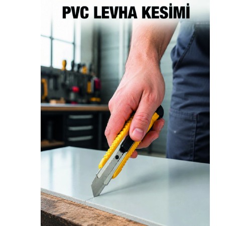 5’li Profesyonel Metal Falçata Seti Ergonomik Saplı Çok Amaçlı Kesici Maket Bıçağı