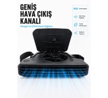 5 Kademeli Araç İçi Boyun Serinletme Fanı Güçlü Turbo Hava Akışlı USB Şarjlı