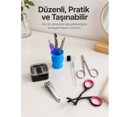 Paslanmaz Çelik Manikür Seti Tırnak Kaş ve Kişisel Bakım Aletleri