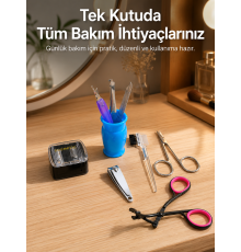 Ev Tipi Manikür Seti Cımbız Tırnak Makası Kaş Makası Bakım Kiti