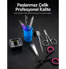 Çok Fonksiyonlu Kişisel Bakım Seti Manikür Pedikür ve Kaş Bakım Aletleri