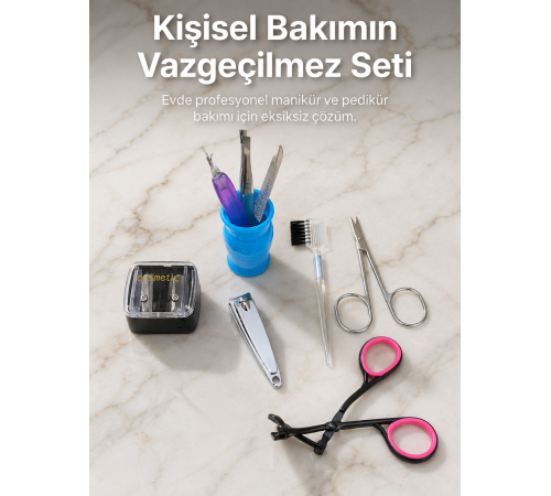 Taşınabilir Manikür Bakım Seti Günlük El Ayak ve Kaş Bakım Kiti