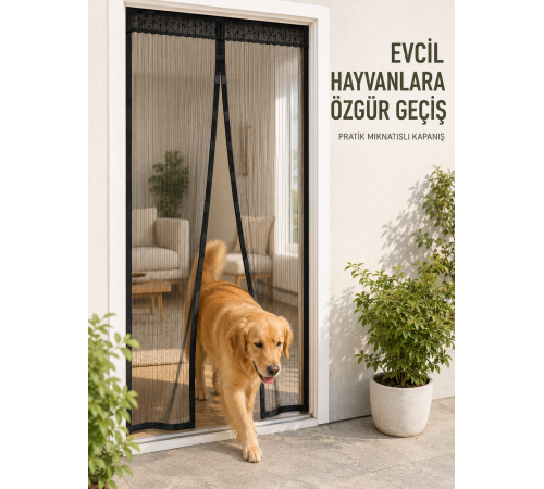 Mıknatıslı File Kapı Sinekliği Balkon Bahçe Teras ve Mutfak İçin Pratik Kullanım